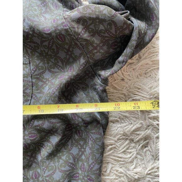 Habitat Set Small Medium S/M Skirt Two Piece Beige Olive Tencel Blouse - Picture 3 of 11